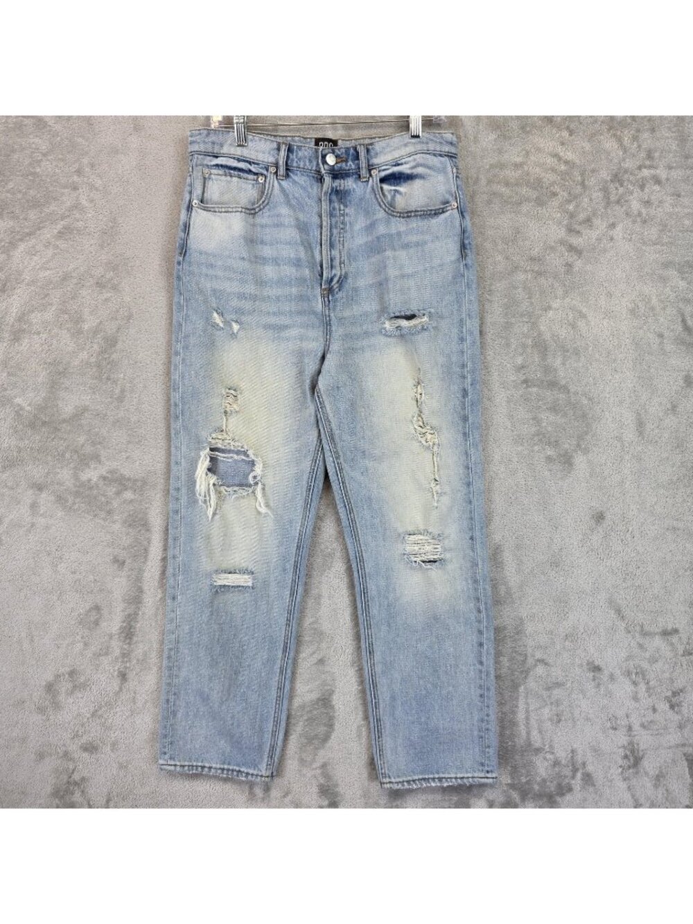 BDG Jeans Mens 30x27 Light Wash Relaxed Straight Distressed Denim Pants